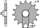 PBR gear wheel 4103 11 18NC (JTF1439.11)